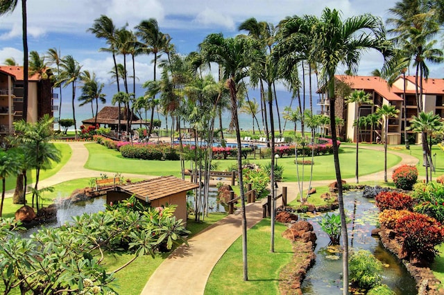 3543 Lower Honoapiilani Rd Unit B401-13B, Lahaina, HI 96761 - view of community featuring a yard and golf course view