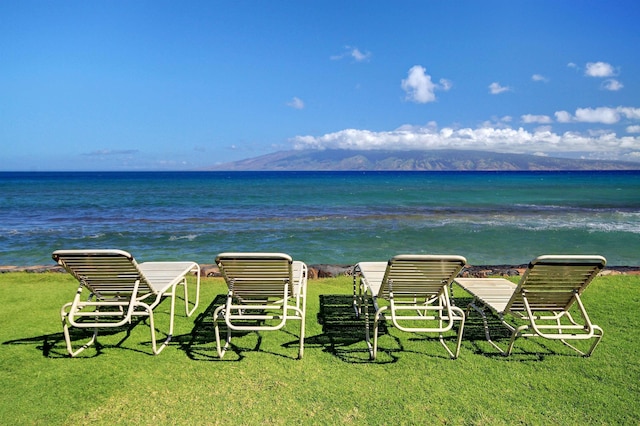 3543 Lower Honoapiilani Rd Unit B401-13B, Lahaina, HI 96761 - view of patio / terrace with a water view