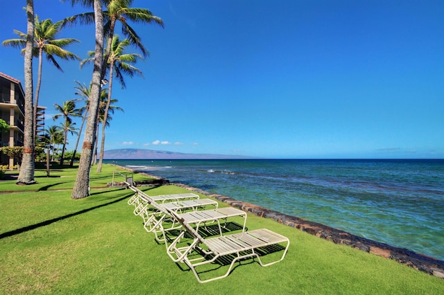 3543 Lower Honoapiilani Rd Unit B401-13B, Lahaina, HI 96761 - view of property's community with a water view and a yard