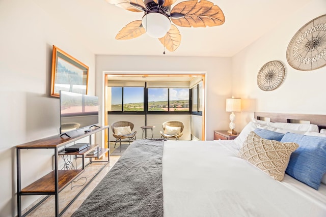 bedroom with ceiling fan