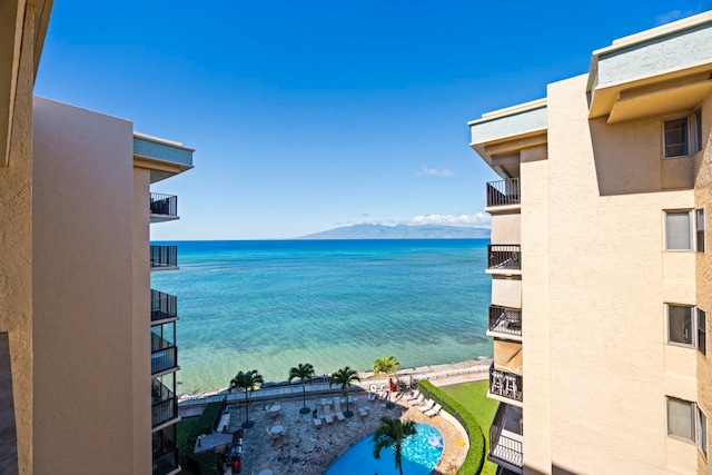 property view of water with a mountain view