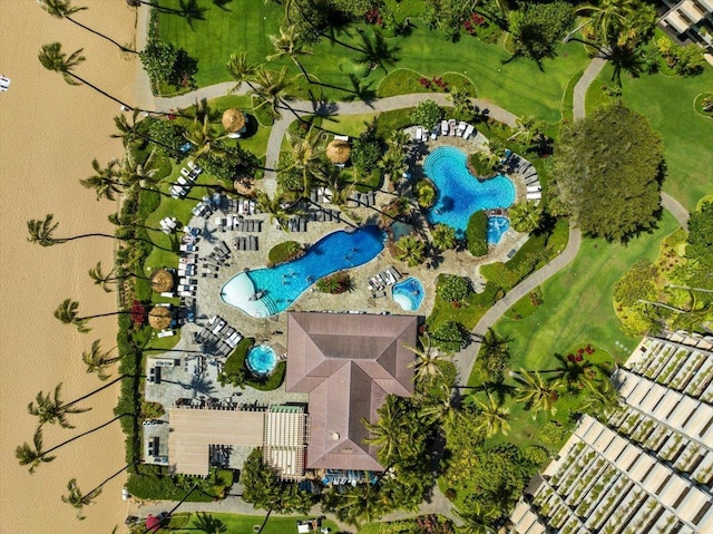 50 Nohea Kai Dr Unit 1-201, Lahaina, HI 96761 - bird's eye view of a pool