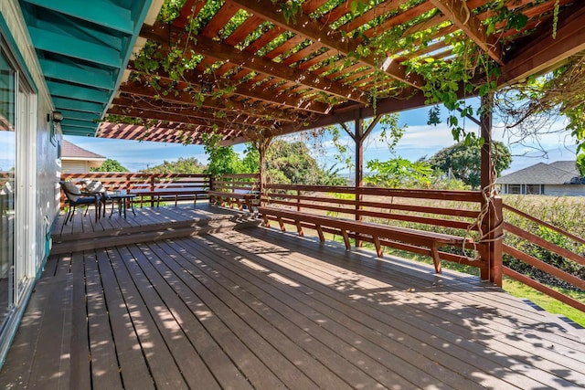 view of wooden terrace