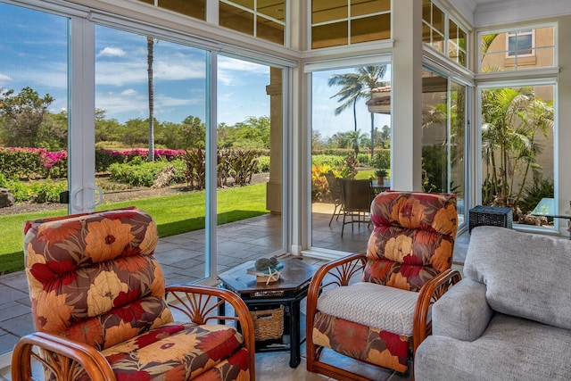 view of sunroom