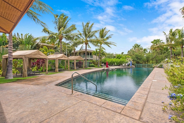 24 One Hali Ln Unit 7-203, Kihei, HI 96753 - swimming pool featuring a gazebo and a patio area