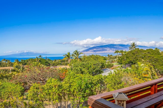 property view of water with a mountain view