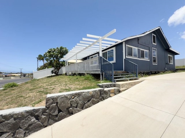 225 S Papa Ave, Kahului, HI 96732 - view of front of house with fence and a pergola