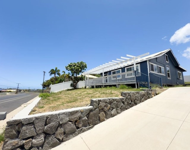 225 S Papa Ave, Kahului, HI 96732 - view of front of property featuring a pergola and fence