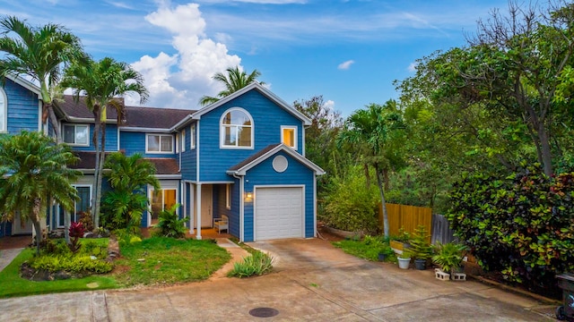 view of front of home featuring a garage