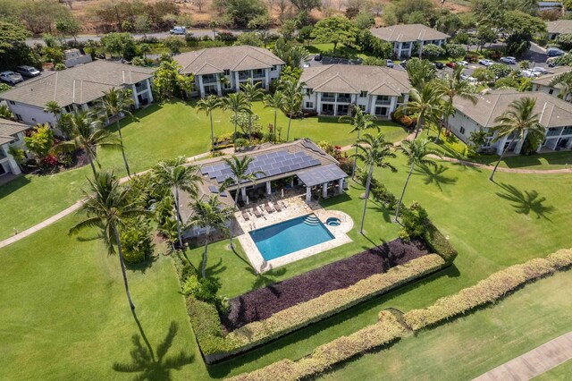 bird's eye view with a residential view