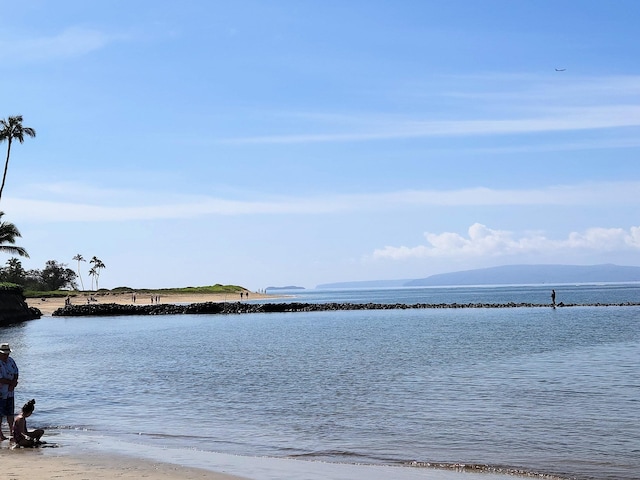 property view of water featuring a mountain view