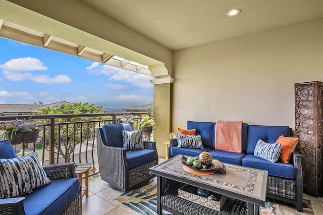 balcony with outdoor lounge area