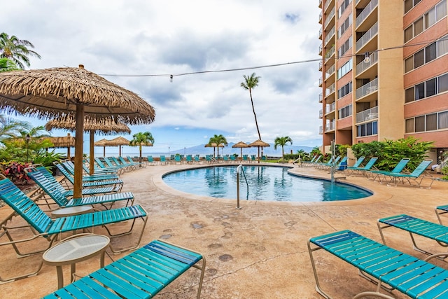 community pool featuring a patio