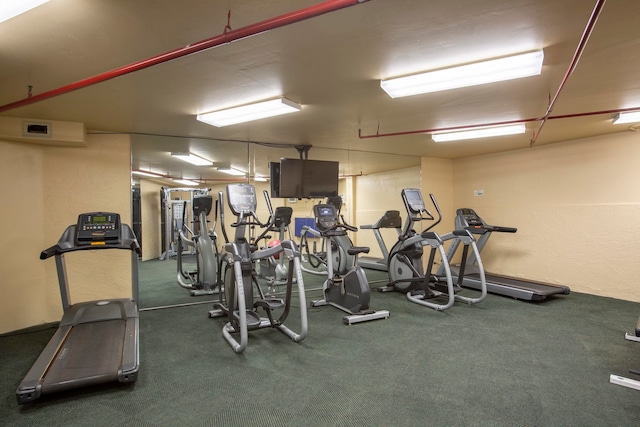 view of workout area