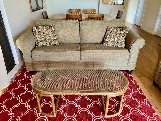 living room featuring wood-type flooring