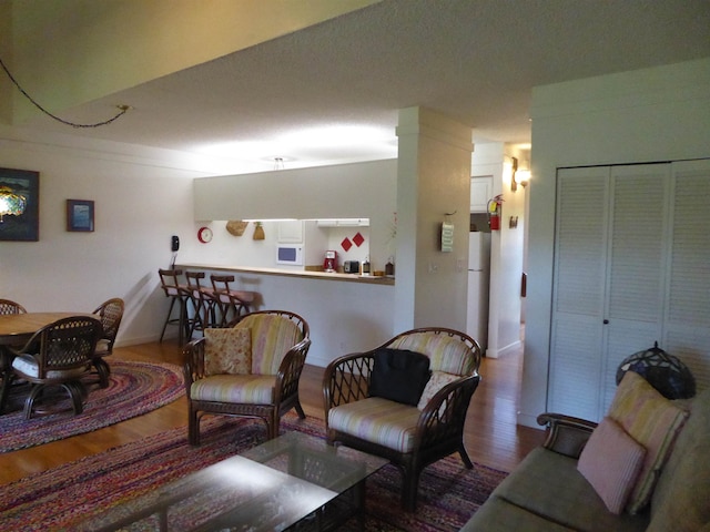 living room featuring hardwood / wood-style floors