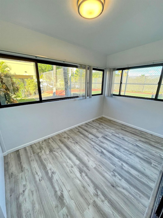 empty room featuring light hardwood / wood-style flooring