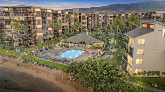 community pool with a patio