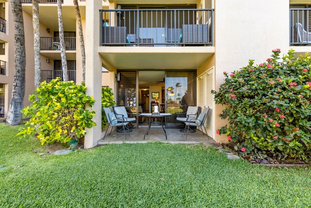 exterior space with a balcony