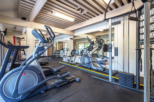 view of workout area