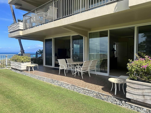 2481 Kaanapali Pkwy Unit 101A, Lahaina, HI 96761 - view of patio / terrace with a balcony and a water view