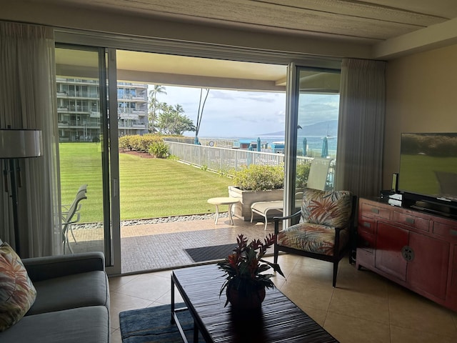 2481 Kaanapali Pkwy Unit 101A, Lahaina, HI 96761 - living area with light tile patterned floors