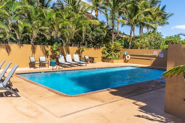 view of pool with a patio