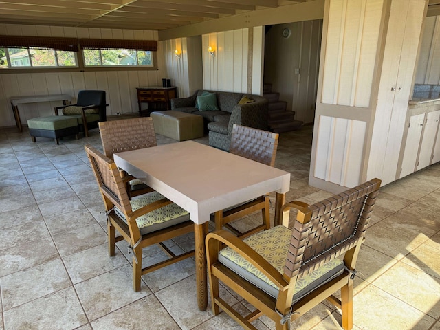 view of tiled dining area