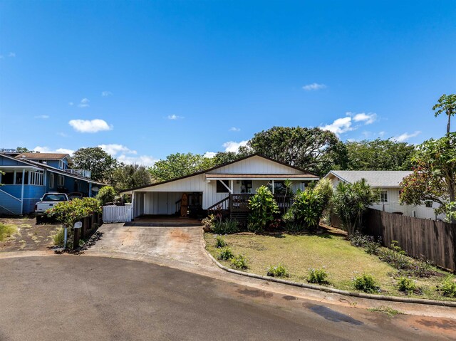 250 Kahiko St, Paia, HI 96779 - view of front of house featuring driveway and a porch