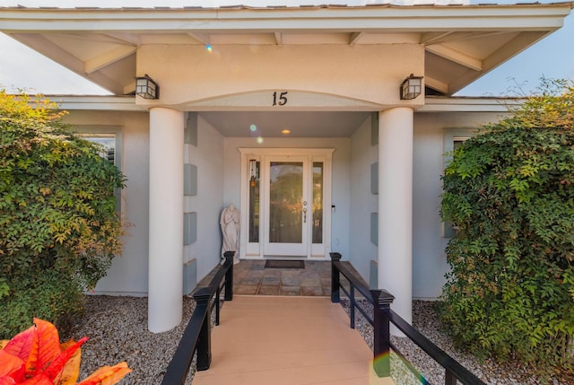 view of doorway to property