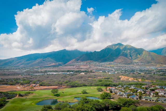 mountain view featuring a water view