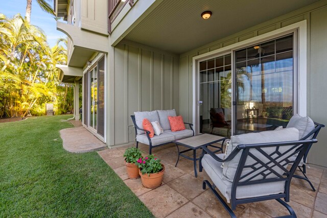 view of patio with outdoor lounge area