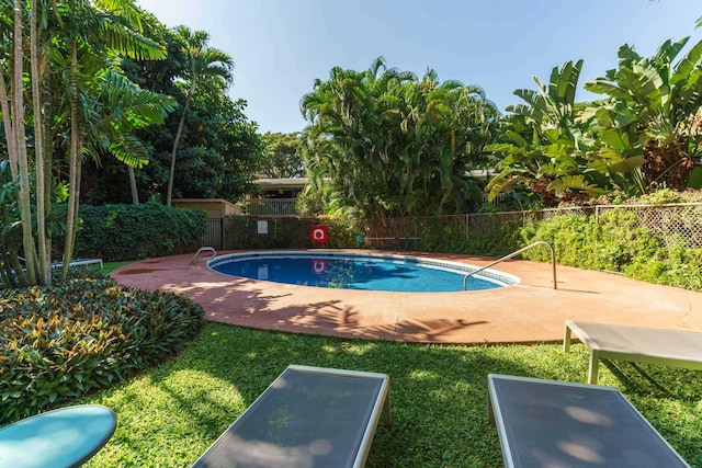 view of pool featuring a patio area