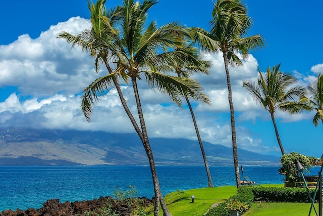 property view of water with a mountain view