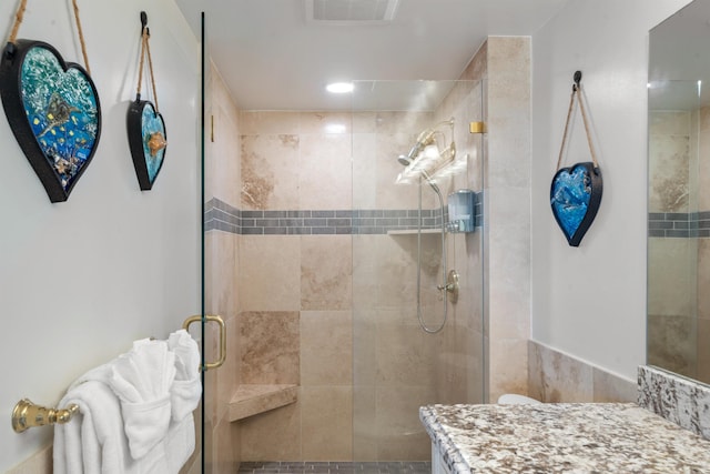 2430 S Kihei Rd Unit 411, Kihei, HI 96753 - bathroom with a stall shower and vanity