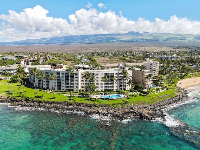 2430 S Kihei Rd Unit 411, Kihei, HI 96753 - aerial view of a water and mountain view and a pool