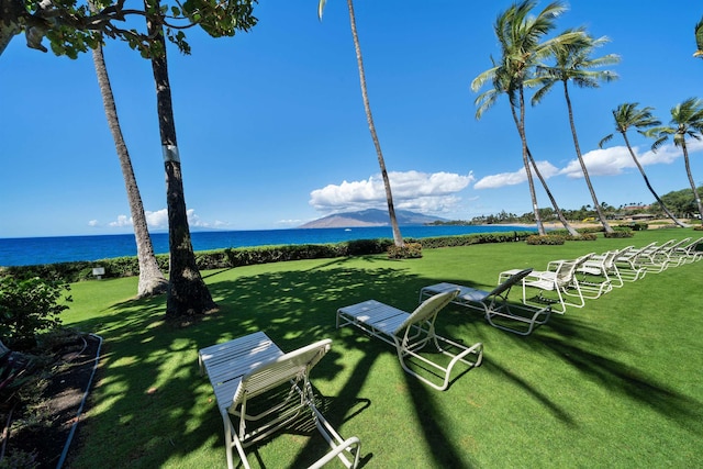 2430 S Kihei Rd Unit 411, Kihei, HI 96753 - view of grassy yard with a water view