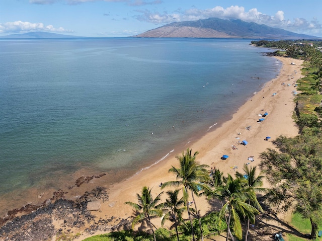2430 S Kihei Rd Unit 411, Kihei, HI 96753 - water view with a mountainous background and nearby beach