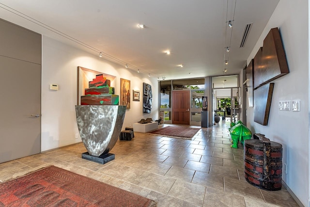 view of tiled entrance foyer