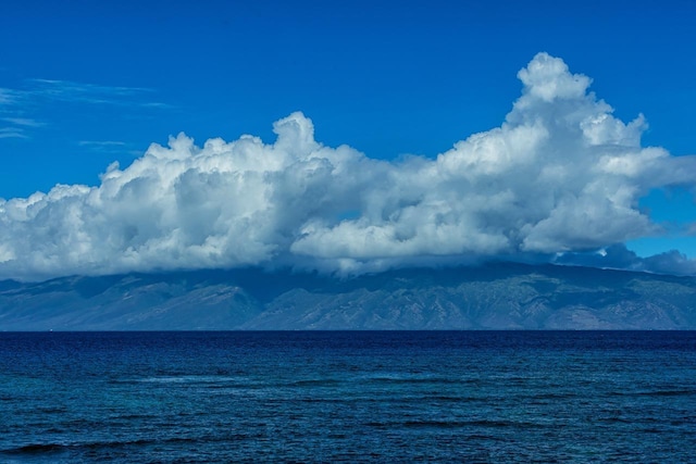 property view of water featuring a mountain view