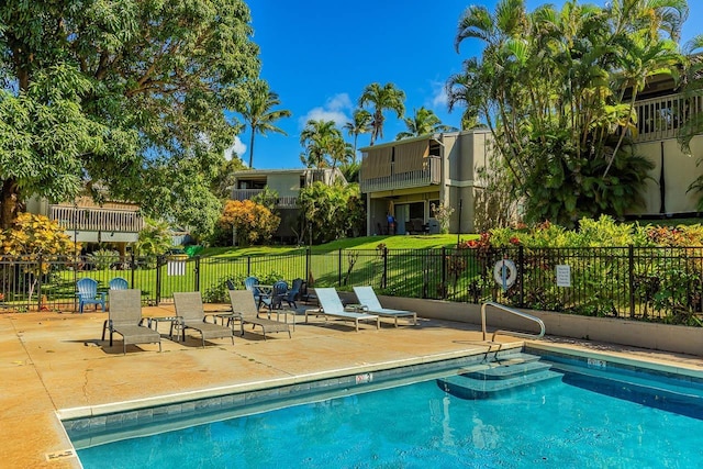 view of pool with a patio