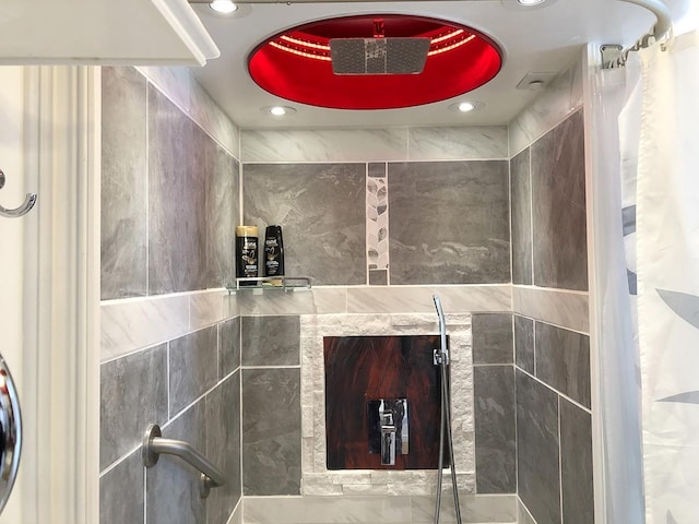 bathroom with walk in shower