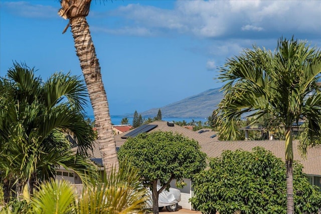 view of water feature featuring a mountain view