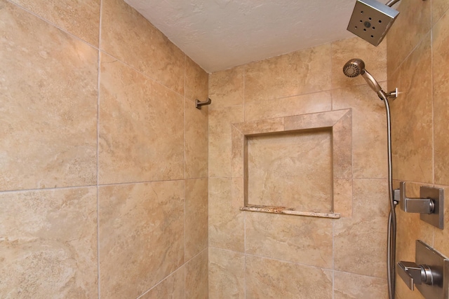 room details with a tile shower