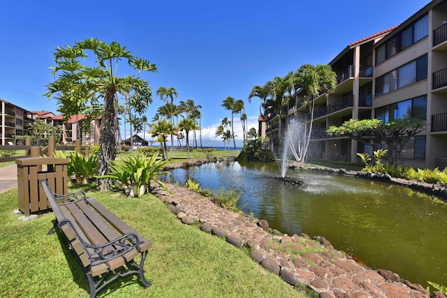 view of water feature