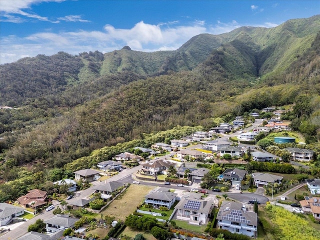 bird's eye view featuring a mountain view