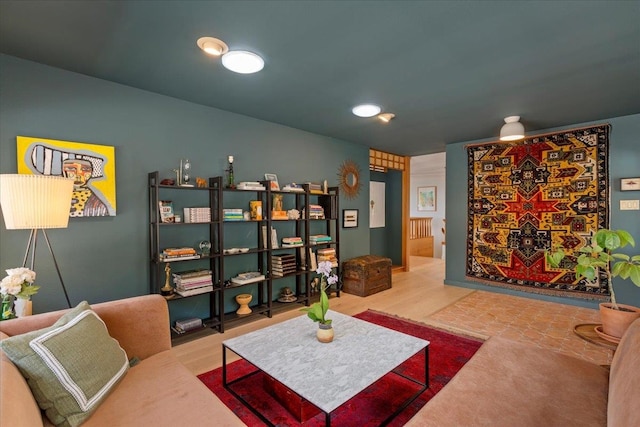 living room featuring hardwood / wood-style floors