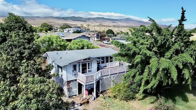 bird's eye view featuring a mountain view