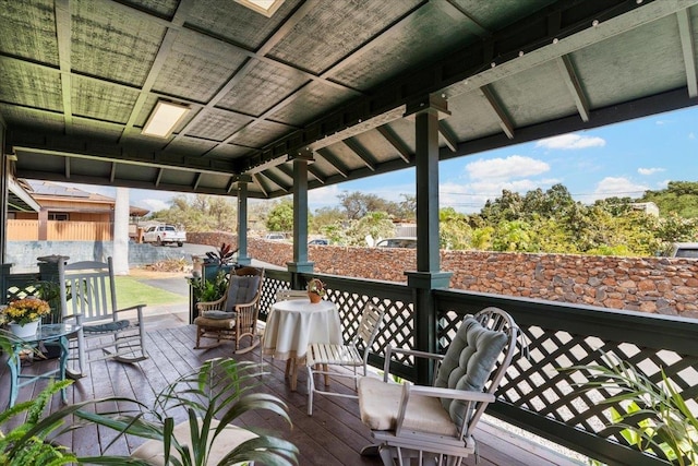 view of wooden terrace