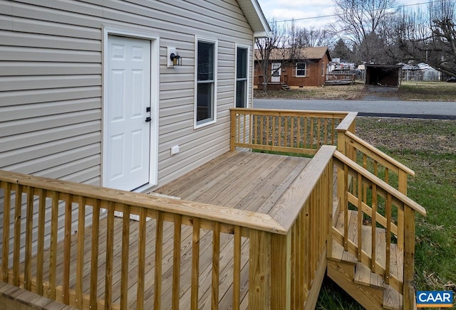 view of wooden deck